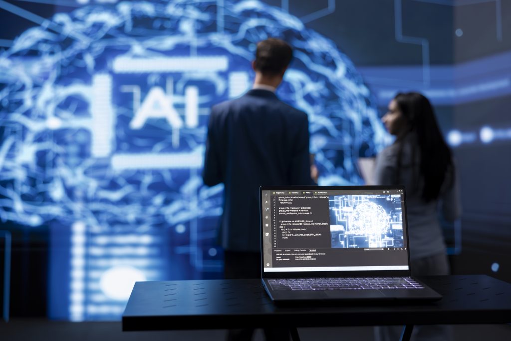 focus on laptop running ai cognitive computing tec 2025 02 20 00 09 29 utc