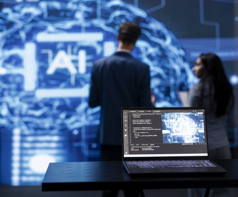focus on laptop running ai cognitive computing tec 2025 02 20 00 09 29 utc